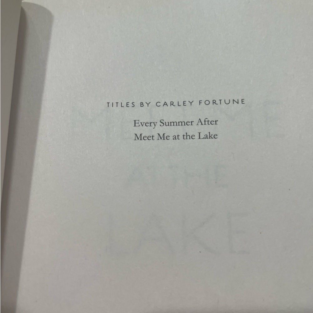 Meet Me at the Lake by Carley Fortune New York Best Selling Novel Paperback - Picture 6 of 7